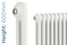 RE-2-600-TH - Reina Colona White 2 Column Radiator H600mm x W785mm RE-2-600-TH - Reina Colona White 2 Column Radiator H600mm x W785mm